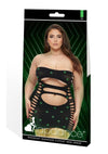 Lapdance Lingerie Midnight Diamond Cutout Mini Dress - Queen Size - Glow In The Dark