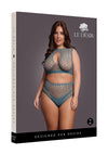 Le Desir Duo Net Key Hole Bra - Blue - Queen - Set