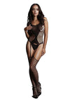 Le Desir Fence Suspender Bodystocking - Black - One Size
