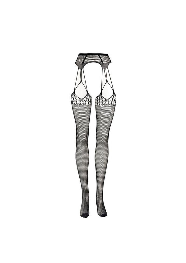 Le Desir Shredded Suspender Pantyhose