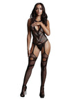 Le Desire Suspender Bodystocking - Black - One Size