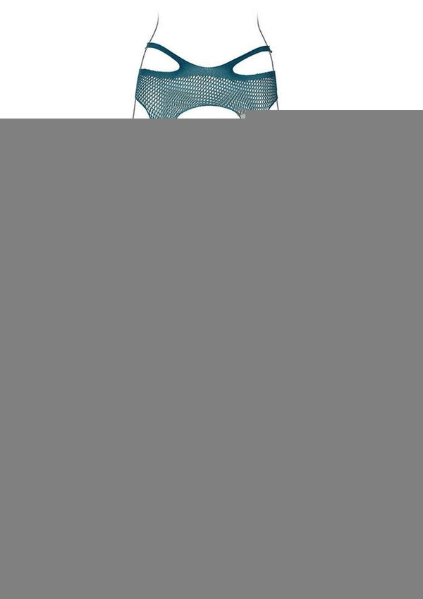 Le Desir Suspender Pantyhose with Strappy Waist - Blue - One Size