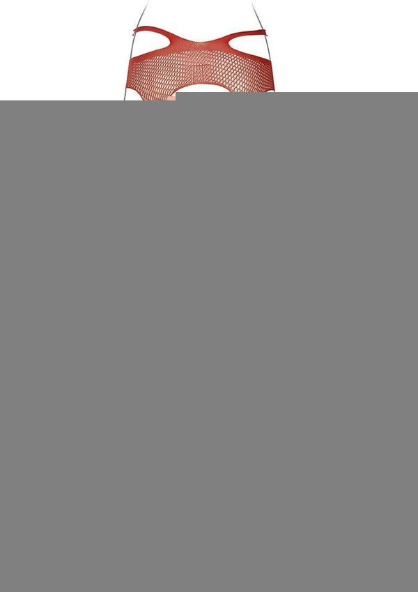 Le Desir Suspender Pantyhose with Strappy Waist - One Size - Sunset Glow