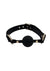 Leather Ball Gag with Gold Accessories - Black/Gold