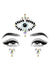 Leg Avenue Divinity Face Jewels Stickers and Body Glitter (2 Packets - Multicolor