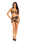 Leg Avenue Fishnet Bra Top and Garter Harness