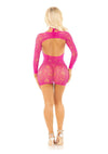 Leg Avenue Heart Net Keyhole Halter Mini Dress and Shrug