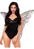 Leg Avenue Iridescent Strapless Fairy Wings - Black - One Size