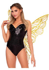 Leg Avenue Iridescent Strapless Fairy Wings - Gold - One Size