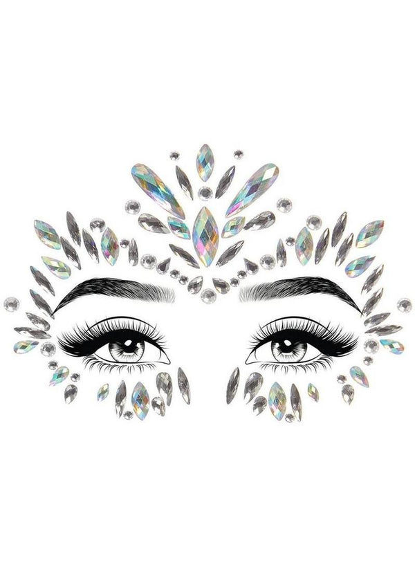 Leg Avenue Iris Face Jewels Sticker - Clear