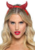 Leg Avenue Latex Glitter Devil Horn Headband - Red - One Size