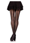 Leg Avenue Net and Opaque Striped Tights
