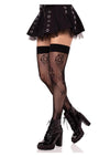 Leg Avenue Occult Net Thigh Highs - Black - One Size