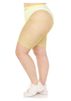 Leg Avenue Plus Size Industrial Net Biker Shorts - 1x-2x