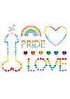 Leg Avenue Pride Body Jewels Sticker - Multicolor