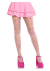 Leg Avenue Rosette Jacquard Spandex Sheer Tights - Multicolor - One Size