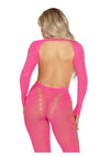 Leg Avenue Seamless Opaque Cut-Out Footless Bodystocking