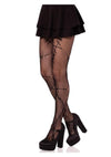 Leg Avenue Stiched Up Net Tights - Black - One Size