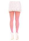 Leg Avenue Sweetheart Striped Net Tights with Keyhole and Mini Bow Detail