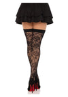 Leg Avenue Wild Rose Net Thigh Highs