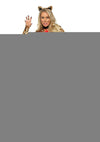 Leg Avenue Wildcat Keyhole Teddy with Tail and Ear Headband - Animal Print/Leopard - Large/Medium - 2 Piece