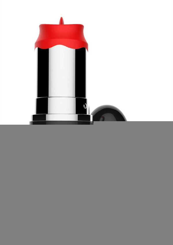 Lick Stick Lipstick Vibrator - Black/Red
