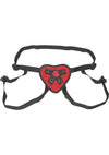 Lux Fetish Red Heart Strap-On Harness Adjustable - Red