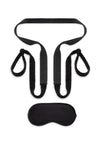 Lux Fetish Ride-Me Harness with Reins - Black