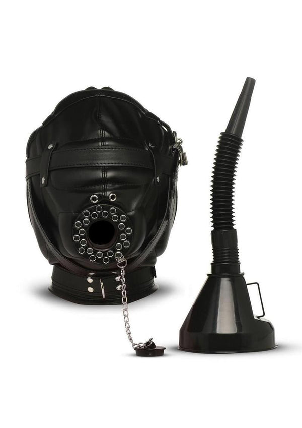 Master Series Degraded Sensory Deprivation Hood with Funnel - Black