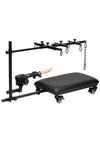 Master Series Hog Tie Restraint Rack with Sex Machine - Black