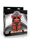 Master Series Hound Hood with Muzzle - Black/Red