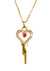 Master Series Possession Chastity Key Necklace - Gold/Red