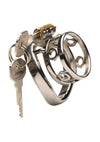 Master Series Pussy Boy Metal Chastity Cage Stainless - Silver/Steel/Vanilla