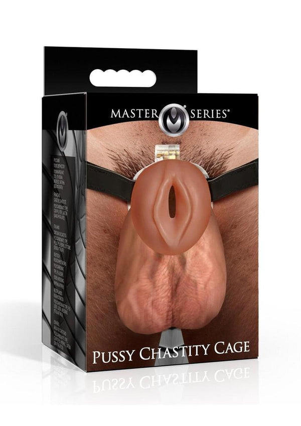 Master Series Pussy Chastity Cage - Caramel