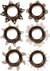 ME YOU US Tickler Ring Set Assorted Textured Cock Rings - Smoke - 6 Pack