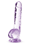 Naturally Yours Crystalline Dildo 8in - Amethyst - Purple