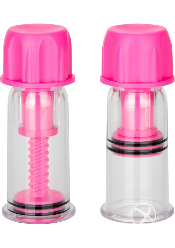 Nipple Play Vacuum Twist Suckers - Pink