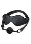 Nocturnal Collection Eye Mask and Breathable Ball Gag - Black