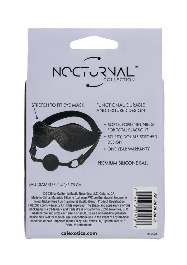 Nocturnal Collection Eye Mask and Breathable Ball Gag