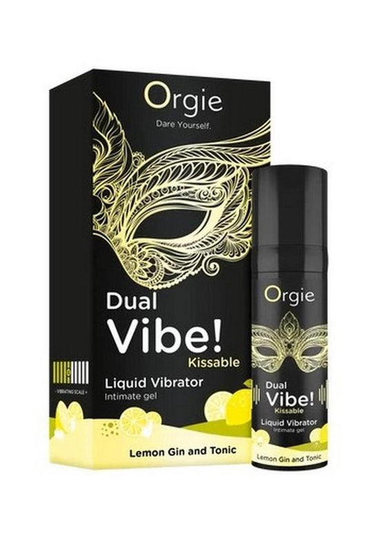 Orgie Dual Vibe Kissable Liquid Vibrator Gel - Lemon Gin and Tonic