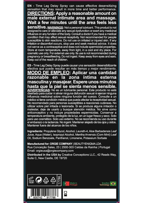 Orgie Time Lag Delay Spray