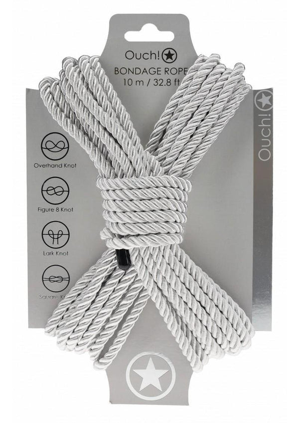 Ouch Bondage Rope 10 Meter Nylon - Silver