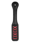 Ouch! Leather Paddle Xoxo - Black
