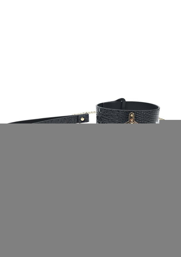 Ouch! Rome Collection Collar with Leash - Black