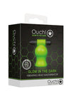 Ouch! Vibrating Head Masturbator - Black/Glow In The Dark/Green