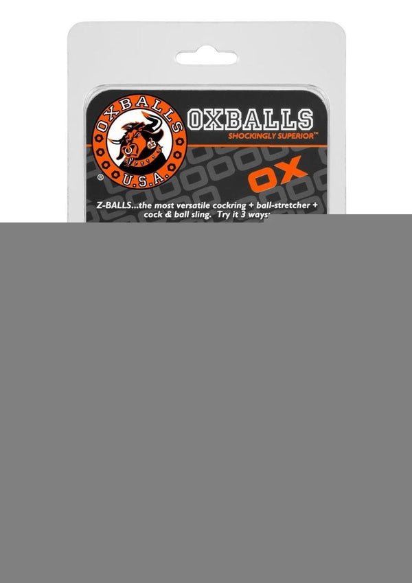 Oxballs Atomic Jock Z-Balls Cock Ring and Ball Stretcher - Black