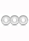 Oxballs Ringer Donut Cock Ring - Clear - 3 Pack