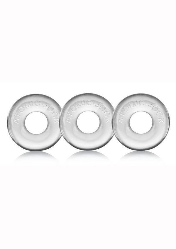 Oxballs Ringer Donut Cock Ring - Clear - 3 Pack