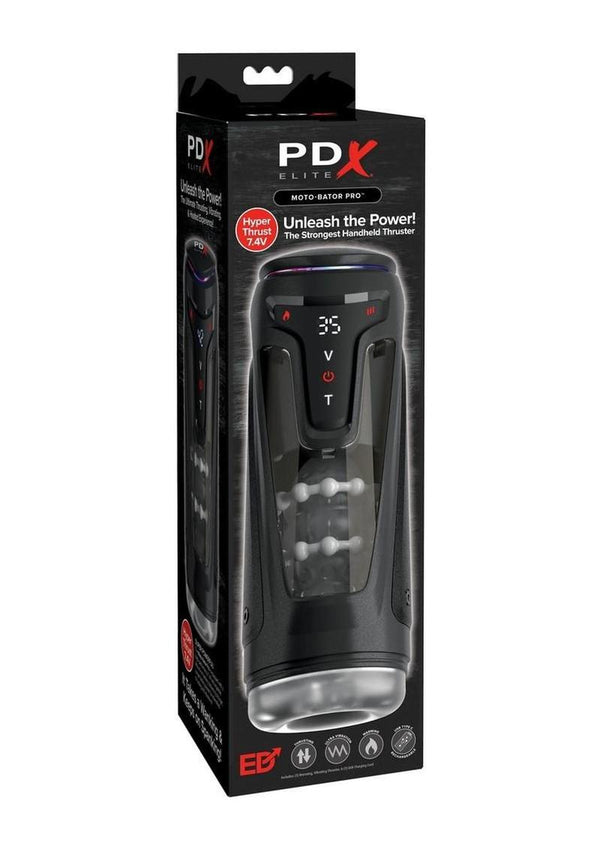 Pdx Elite Moto-Bator Pro Rechargeable Masturbator - Black/Clear