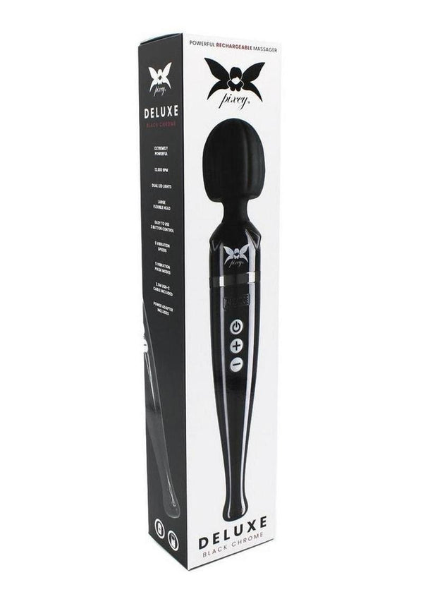 Pixey Deluxe Rechargeable Wireless Wand - Black Chrome